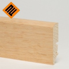 Плинтус деревянный шпонированный BARLINEK дуб белый лак 60x16