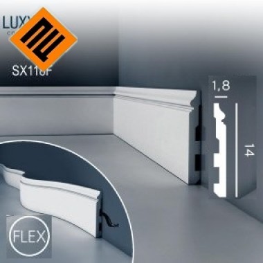 Плинтус Orac Decor гибкий SX118F 138x18x2000